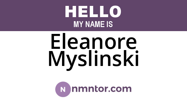 Eleanore Myslinski