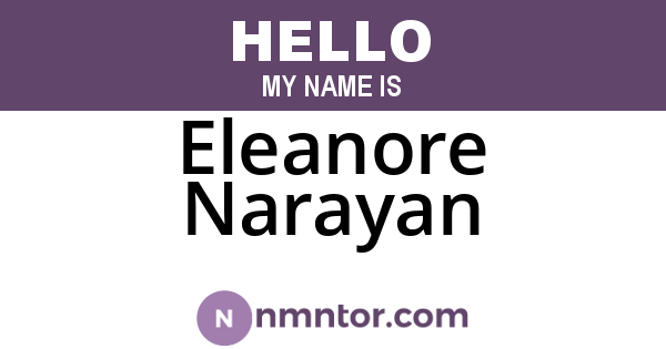 Eleanore Narayan