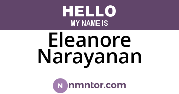 Eleanore Narayanan