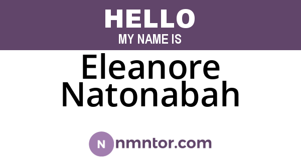Eleanore Natonabah