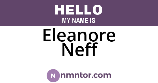 Eleanore Neff
