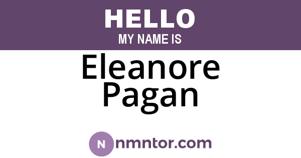 Eleanore Pagan
