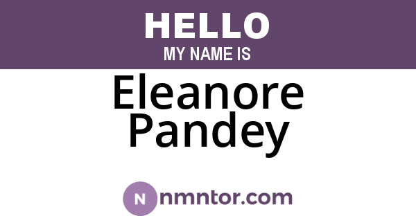 Eleanore Pandey