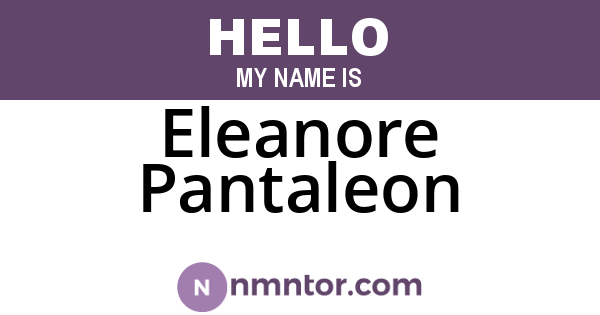 Eleanore Pantaleon