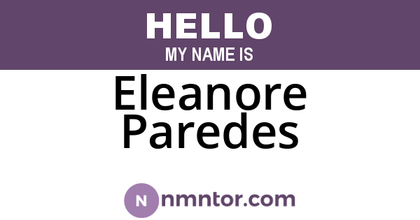 Eleanore Paredes