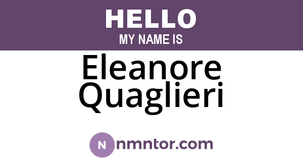 Eleanore Quaglieri