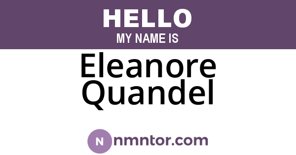 Eleanore Quandel