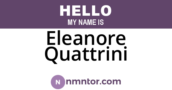 Eleanore Quattrini