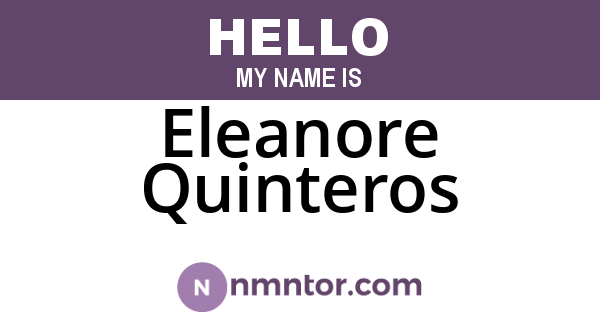 Eleanore Quinteros