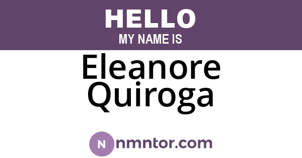 Eleanore Quiroga