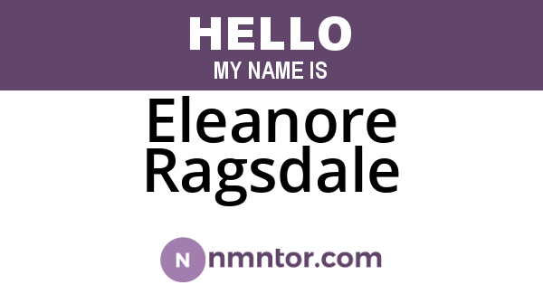 Eleanore Ragsdale