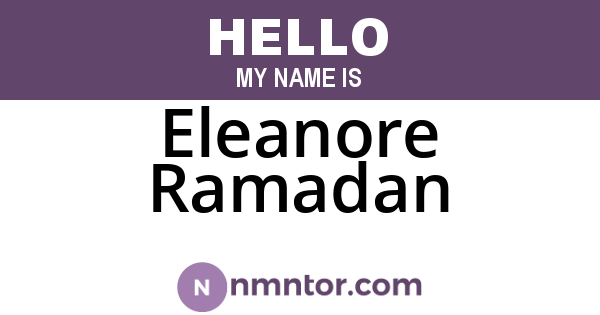 Eleanore Ramadan