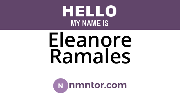 Eleanore Ramales