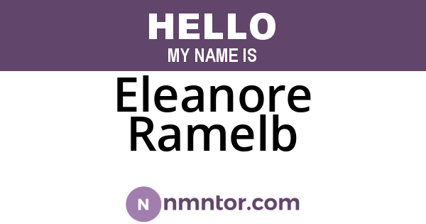 Eleanore Ramelb