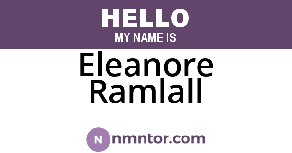 Eleanore Ramlall