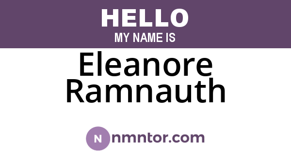 Eleanore Ramnauth