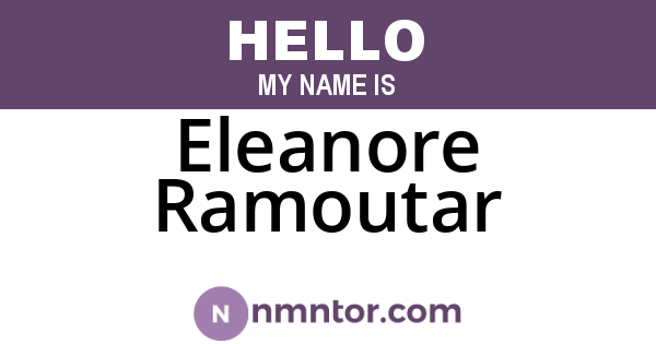 Eleanore Ramoutar