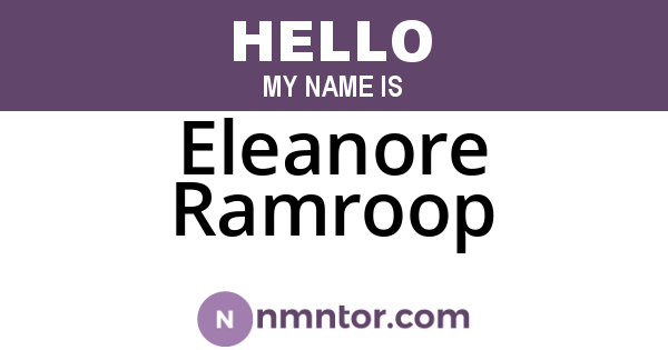 Eleanore Ramroop