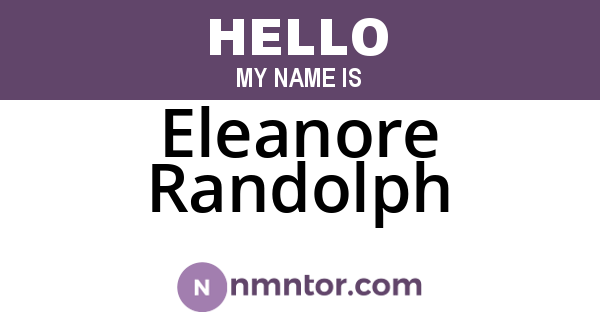 Eleanore Randolph