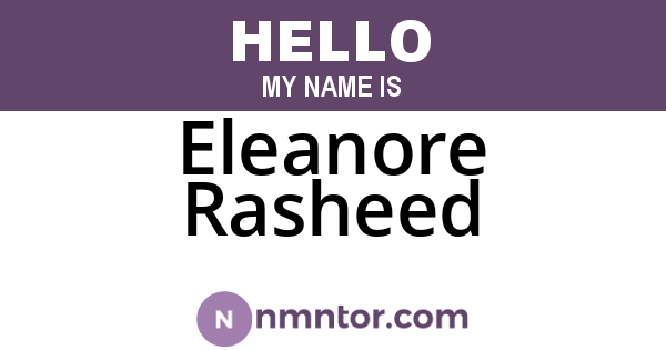Eleanore Rasheed