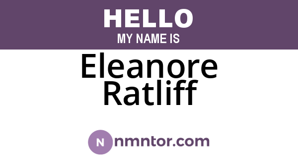 Eleanore Ratliff