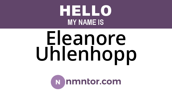 Eleanore Uhlenhopp