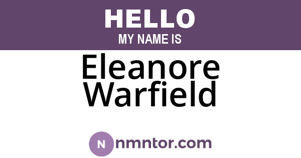 Eleanore Warfield
