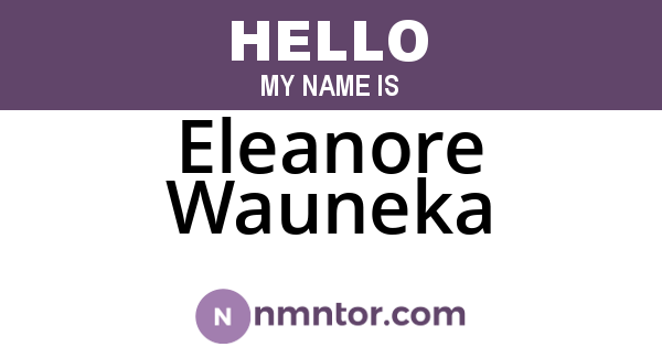 Eleanore Wauneka