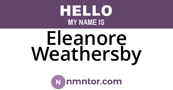 Eleanore Weathersby