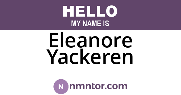 Eleanore Yackeren