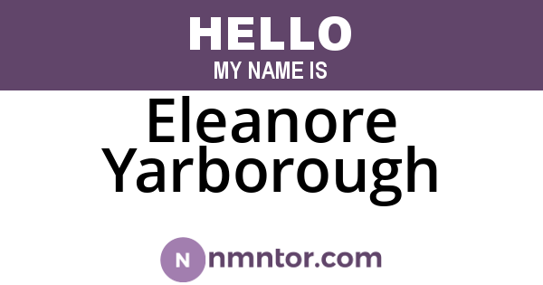 Eleanore Yarborough