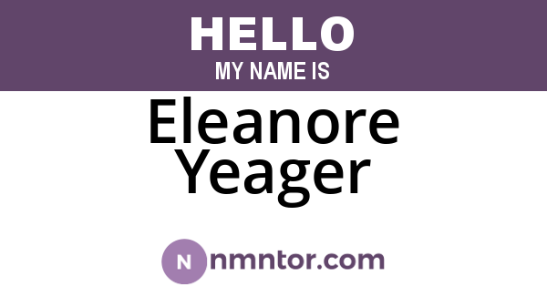 Eleanore Yeager