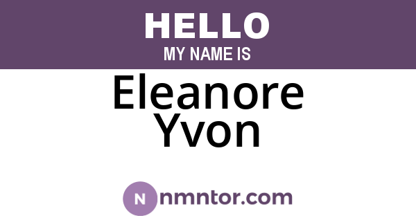 Eleanore Yvon