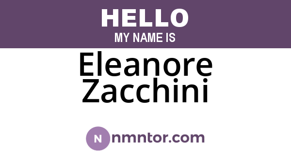 Eleanore Zacchini