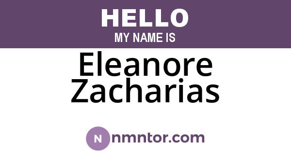 Eleanore Zacharias