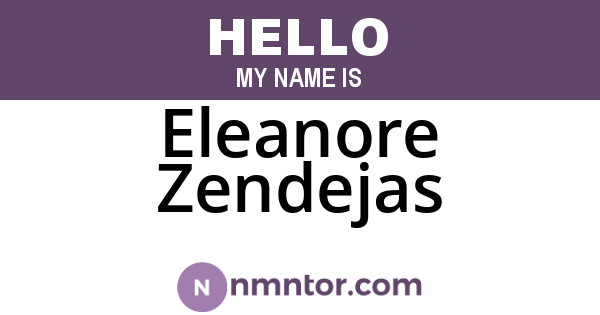 Eleanore Zendejas