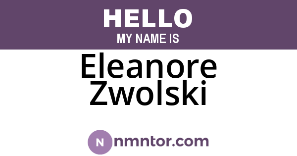 Eleanore Zwolski