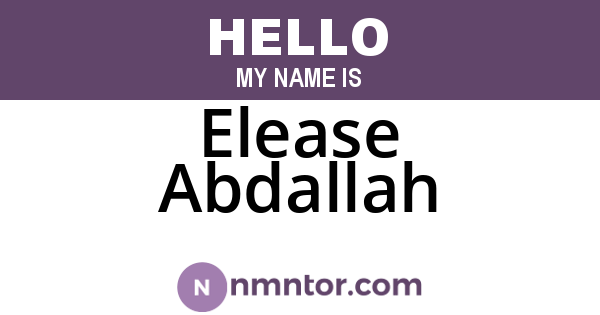 Elease Abdallah