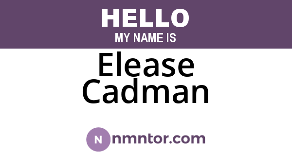 Elease Cadman