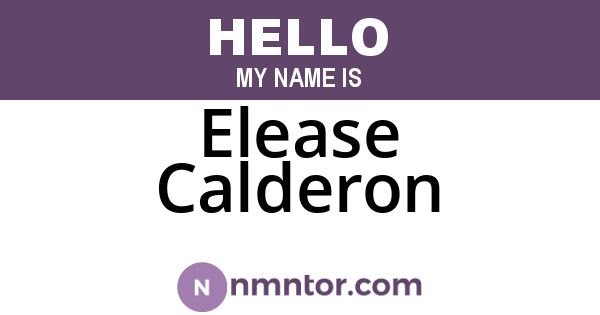 Elease Calderon