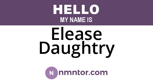 Elease Daughtry