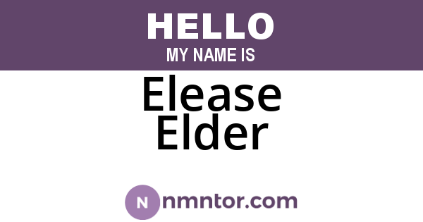 Elease Elder
