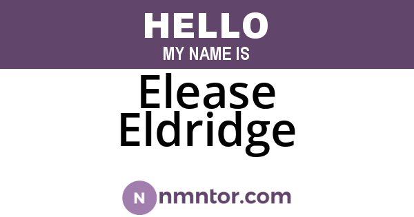 Elease Eldridge