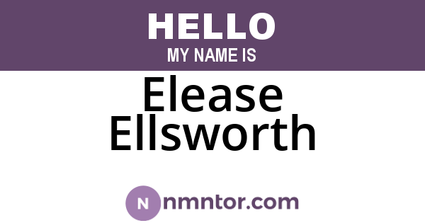 Elease Ellsworth