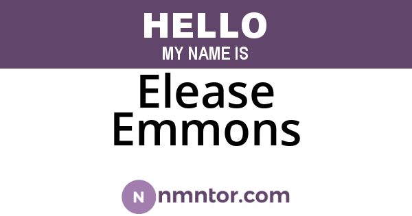Elease Emmons
