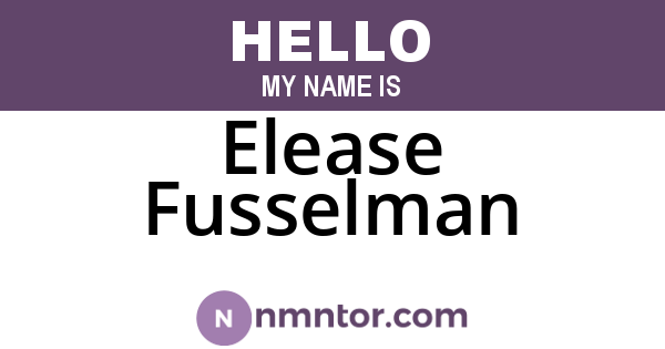 Elease Fusselman