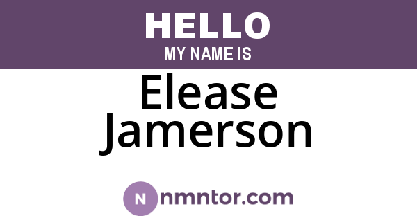 Elease Jamerson