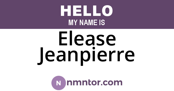 Elease Jeanpierre