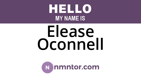 Elease Oconnell