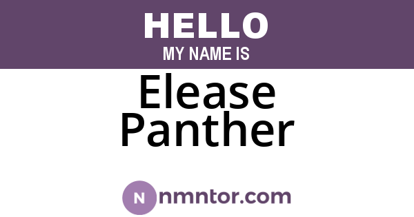 Elease Panther